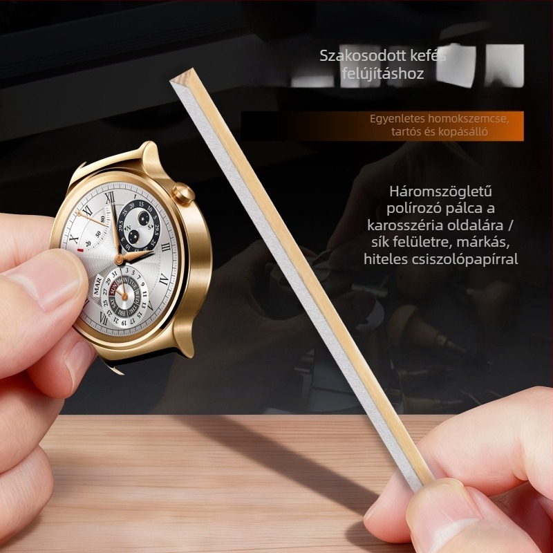 Time Flies Fa polírozó rudakkal ellátott óraszerviz készlet, 5 darabos, otthoni használatra