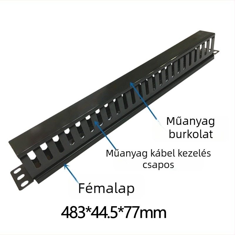 Kábelkezelő szekrény, 12/24 porttal, korrózióálló, nagy kapacitású, telefon- és hálózati kábelekhez