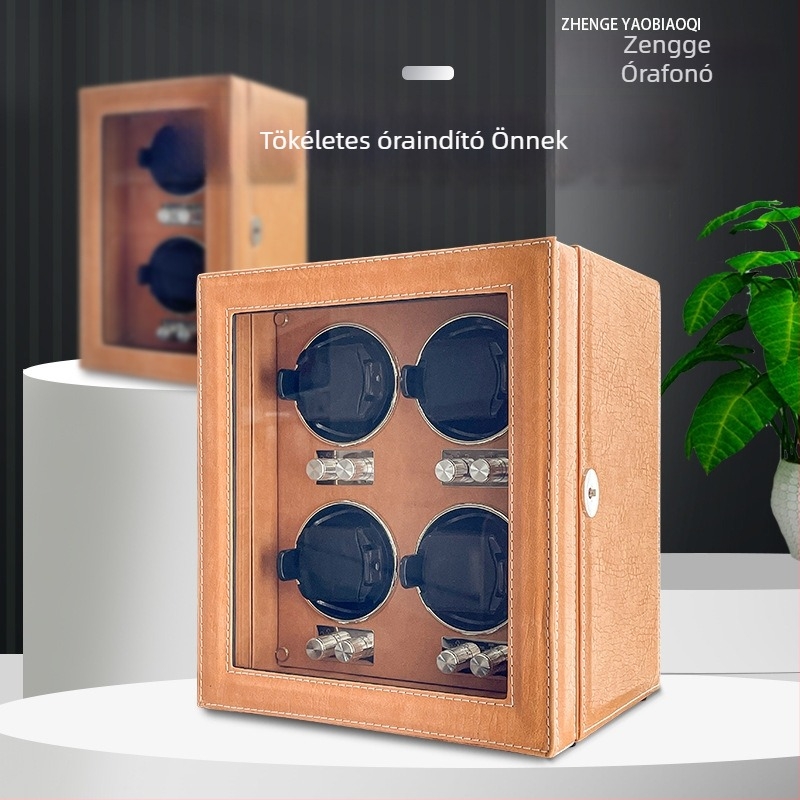 Mechanikus órák hajtóberendezése otthoni használatra, önműködő rotatorral és forgó tároló dobozzal