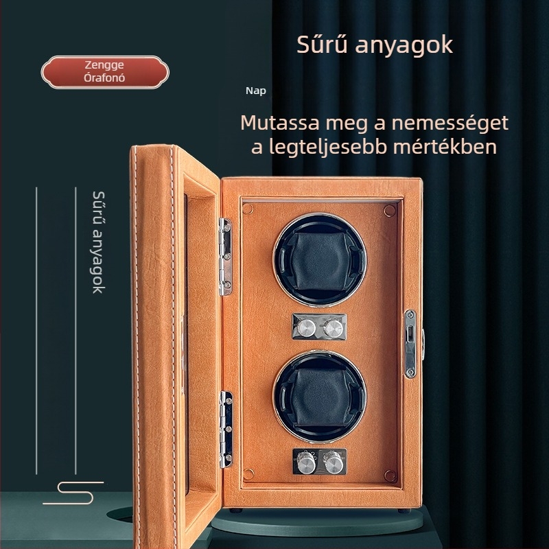 Mechanikus órák hajtóberendezése otthoni használatra, önműködő rotatorral és forgó tároló dobozzal