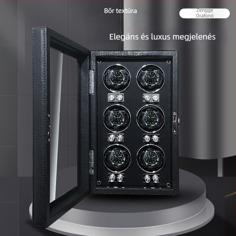 Mechanikus órák hajtóberendezése otthoni használatra, önműködő rotatorral és forgó tároló dobozzal