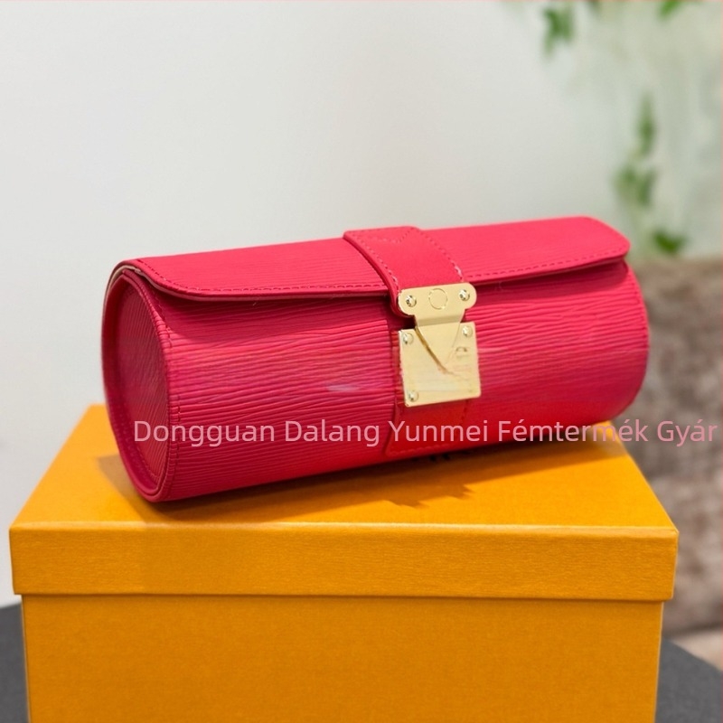 Hordó alakú óratartó és ékszertartó doboz, kopásálló bőrből, könnyű luxus, nagy kapacitás; 100 darab a dobozban; import: Nem; logó nyomtatás: Nem lehetséges; testreszabás: Nem; kiadás: Tavasz 2025