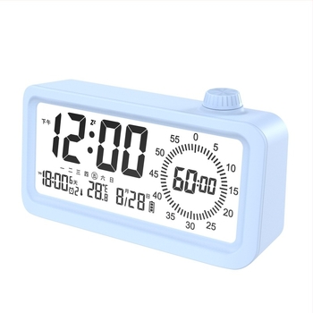 Ébresztőóra LCD-számokkal; Ébresztés, Visszaszámlálás, 24 órás kijelző, Heti kijelző