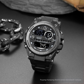 Elektronikus karóra ébresztővel, számjegy kijelzővel, 45 mm-es tárcsával, vízálló 10 m, elektronikus működés