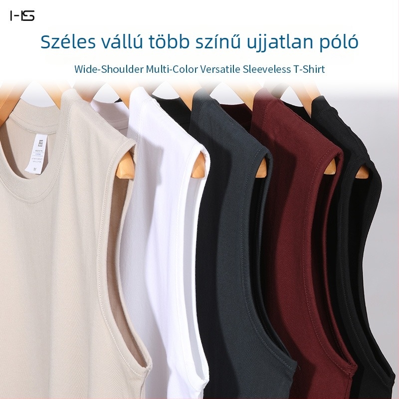Pamutból készült sportos ujjatlan mellény – egyszínű, laza szabás, vastag anyag