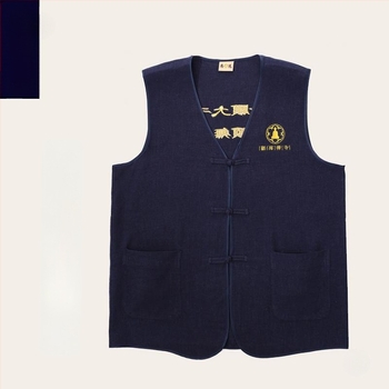 Templomi önkéntes mellény csíkos corduroy anyagból, lazán szabott, fő anyag: len, őszi viselet