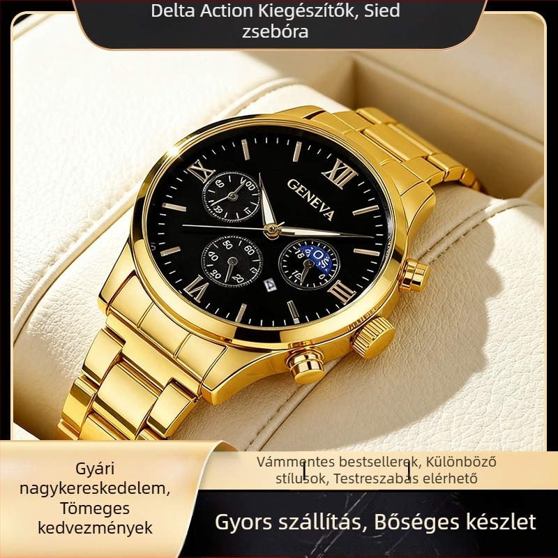 Férfi zsebóra retro felnyíló fedéllel, nagy 42 mm-es számlappal, naptár, foszforeszkáló részletek