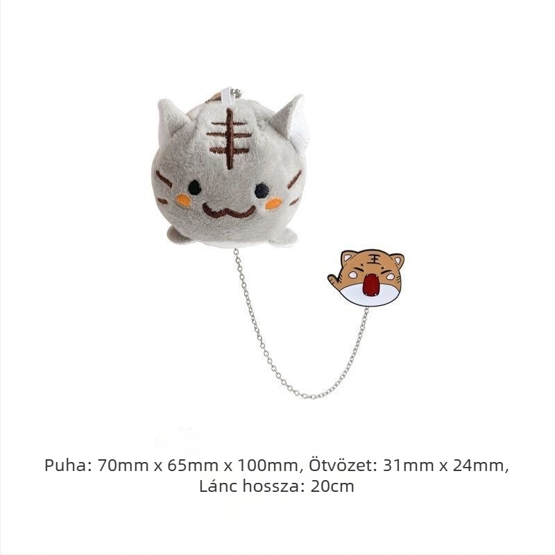 Dinoszaurusz plüss brooch Pikachu, tiger és panda motívummal — cinkötvözet, galvanizálás, INS stílus, uniszex
