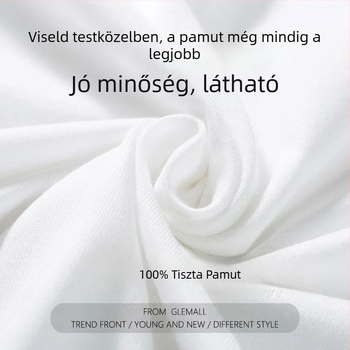 Súlyos 100% pamut rövid ujjú póló, egyszínű, klasszikus és sokoldalú, kerek nyakú, laza szabás, férfi nagy méret, nyár