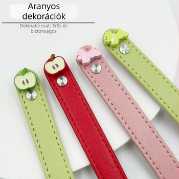 Apple Watchhoz való bőrszíj – színblokkokkal, dupla csattal, vékony, divatos nyári női modell