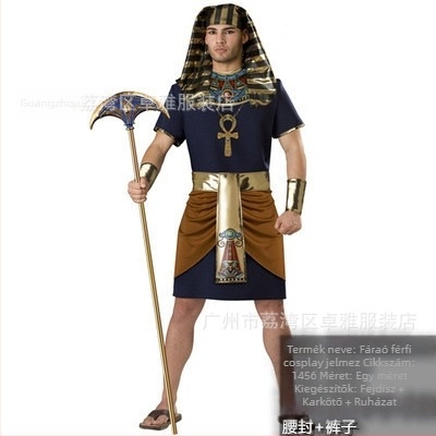 Latin táncruha Cleopatra által inspirált egyiptomi istennő motívummal – Lycra anyag, Spandex keverék; ideális 25–29 éveseknek
