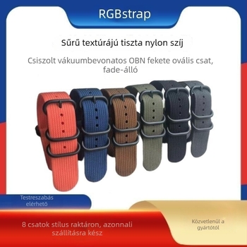 Canvas óraszíj ovális csattal és vákuumozott bevonattal – RGBstrap