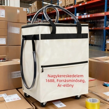 Haoken összecsukható kerekes bevásárlótáska, nagy kapacitású, többfunkciós, hordozható tárolás