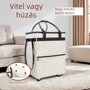 Haoken összecsukható kerekes bevásárlótáska, nagy kapacitású, többfunkciós, hordozható tárolás