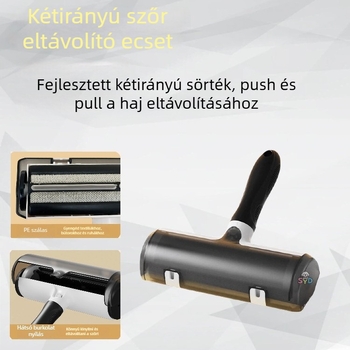 Macska szőr eltávolító roller – kétirányú szösz eltávolító kanapéhoz és szőnyeghez – görbült fejű szőr eltávolító, ABS + poliészter
