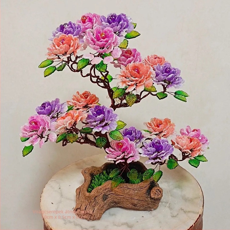 Fa mintázatú beton virágcserép fa imitációval, retro pásztor stilus, gyártva fordított formával (Típus: virágcserép; Anyag: beton; Stílus: retro pásztor; Gyártási mód: fordított forma)