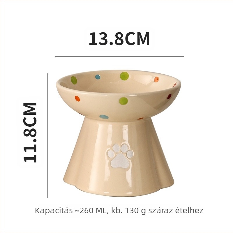 Macska tál, kerámia, Beihua Pet, kisállat étkezési eszközök, 15 db