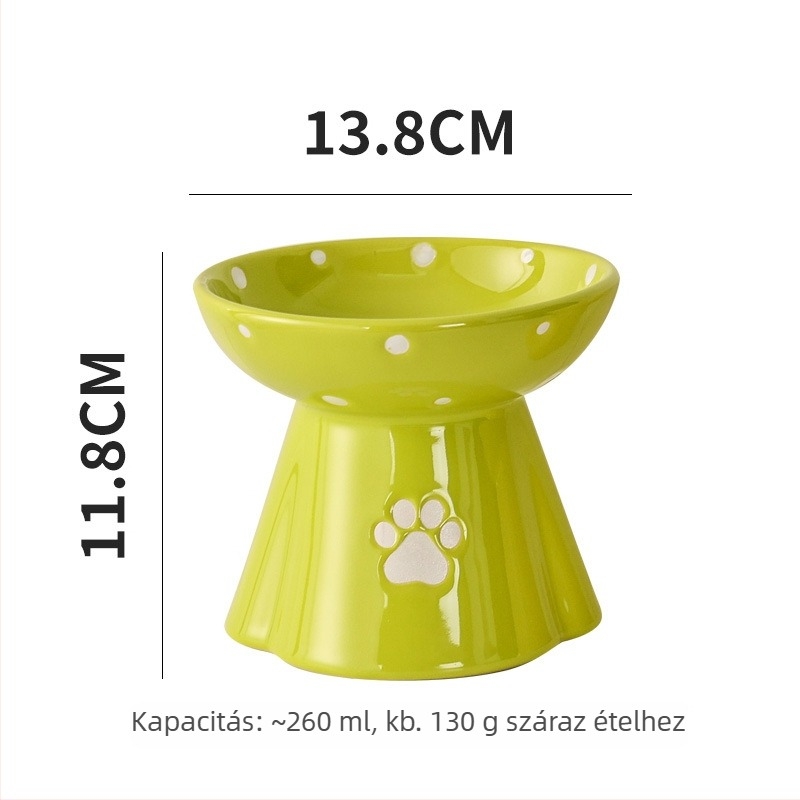 Macska tál, kerámia, Beihua Pet, kisállat étkezési eszközök, 15 db