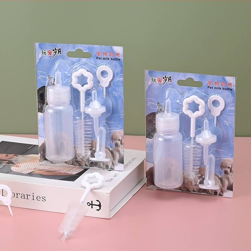 Szilikon etetőpalack macskáknak, kis cumival, cikkszám 6070, 200 darabos doboz, háziállatok etető eszköze