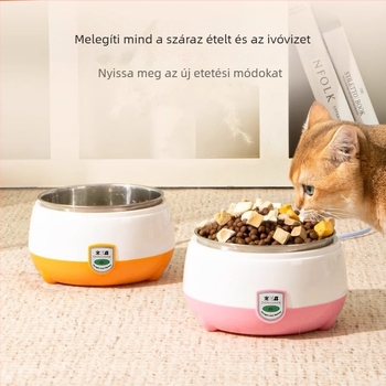 Macska vízadagoló - rozsdamentes acél, nem automata etetés, háziállat etetőtál