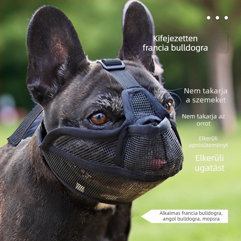 Belu Szájkosár Kutyáknak, Poliészter, Légáteresztő, Harapás Elleni és Ugatás Elleni