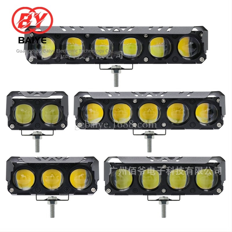 Motorkerékpár reflektor, fókuszált lencse, 30W, 9-80V, 3000 lm, IP67, repülőgép-alumínium váz
