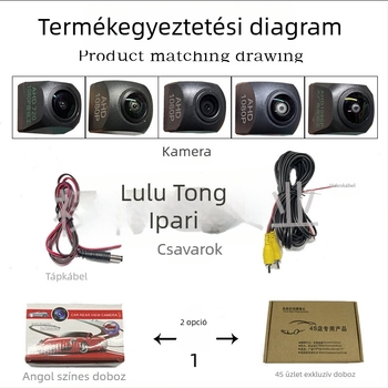 Autóba szerelhető hátsó kamera éjszakai látással, vízálló, tükrös kép, dupla üzemmód váltás