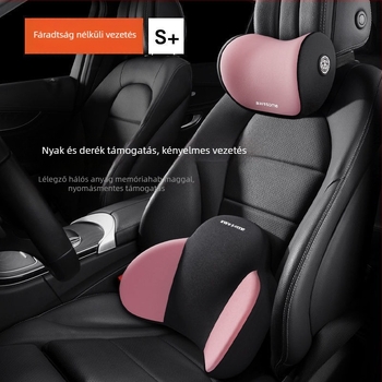 Autós fejtámasz és ágyéki támasz memóriahabos párnával, állítható nyak- és háttámasz, minden évszakhoz