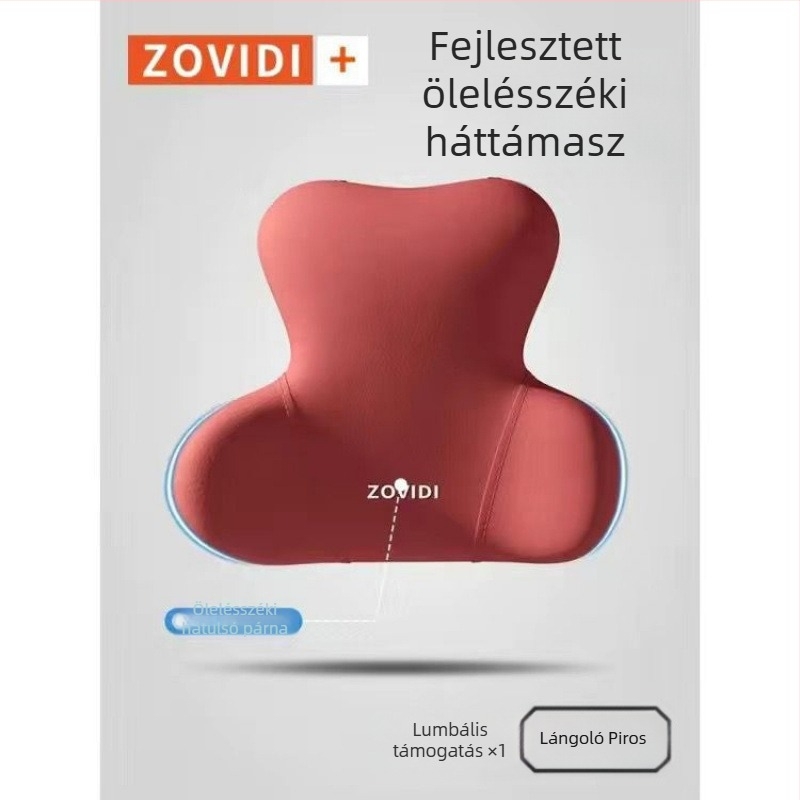 Autóderék támasz a vezető üléshez, memóriahabos párna, külső anyag pamut, univerzális illeszkedés, minden évszakban használható