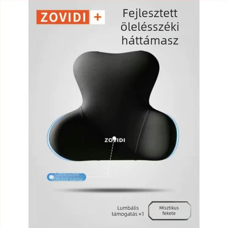 Autóderék támasz a vezető üléshez, memóriahabos párna, külső anyag pamut, univerzális illeszkedés, minden évszakban használható