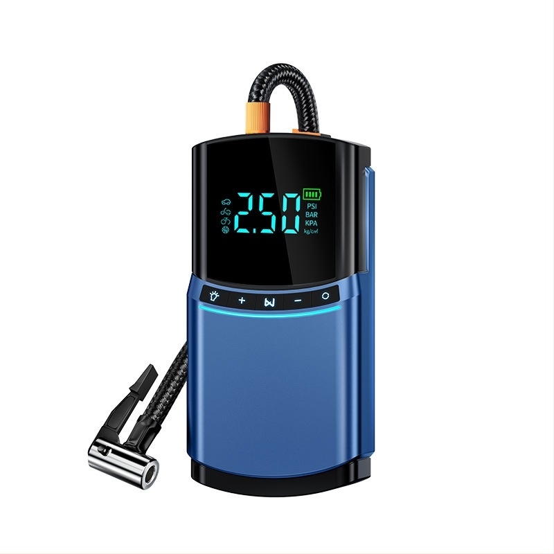 Hordozható autóvészindító légpumpával, ABS ház, többfunkciós power bank