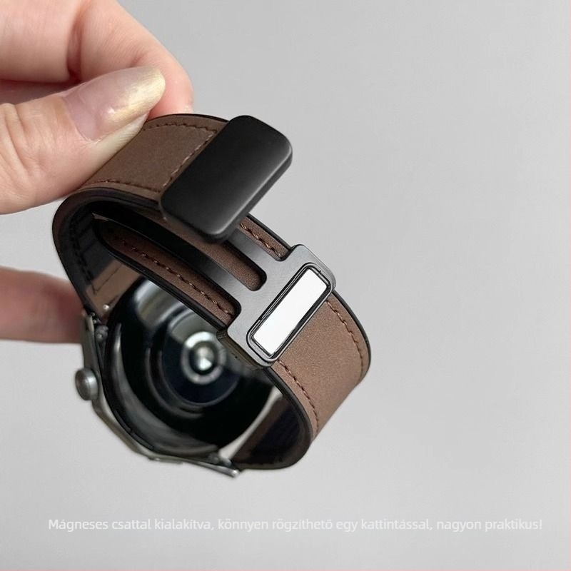Huawei GT3/GT4/GT5 és Watch3/4 Pro kompatibilis szíj, anyag: Shell, csatlakozó méret testreszabható, üzleti stílus.