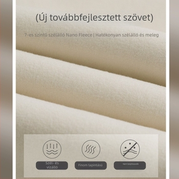 Férfi őszi–téli nano-vellúr szélálló edzőnadrág fleece béléssel, vastag, egyenes szabású, bokánál szűkítő mandzsetta, kötőzár