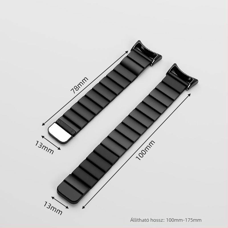 Rozsdamentes acél óraszíj mágneses csattal a Xiaomi Mi Band 8/9 Pro/10 NFC verzióhoz