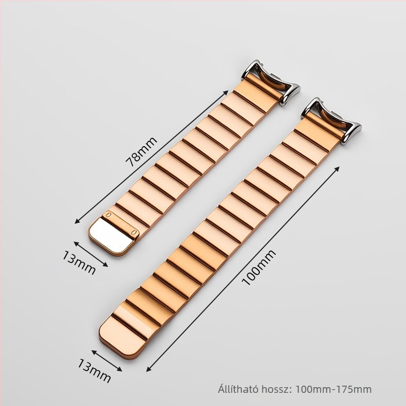 Rozsdamentes acél óraszíj mágneses csattal a Xiaomi Mi Band 8/9 Pro/10 NFC verzióhoz