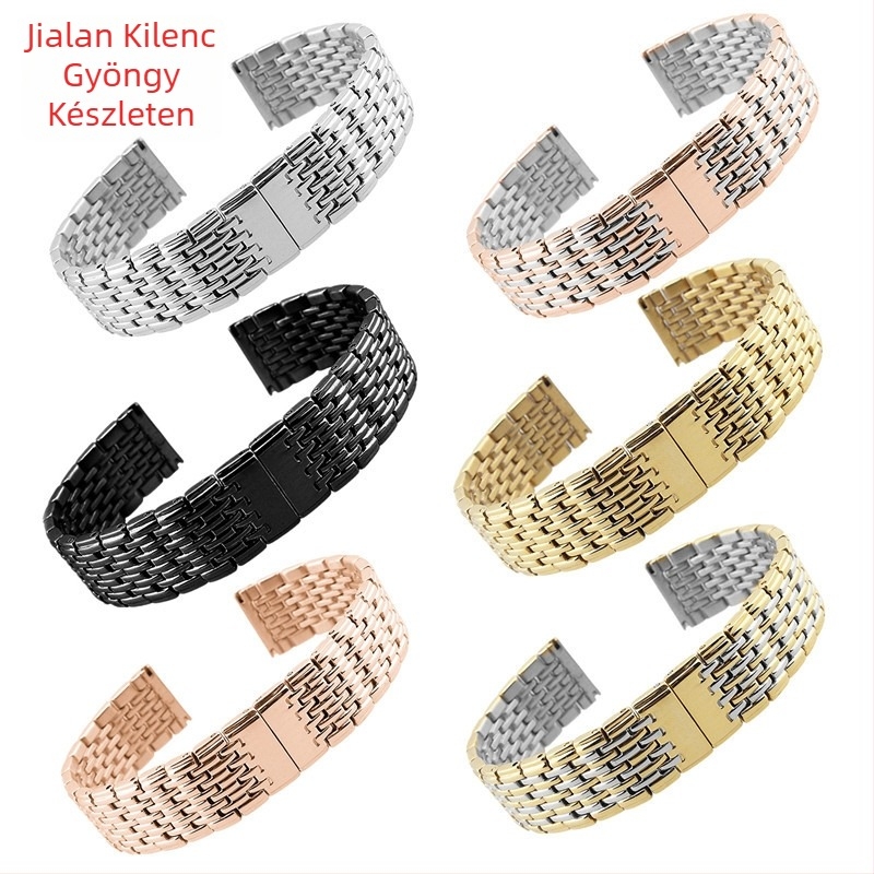Rozsdamentes acél óraszíj Cheerful Strap márkától, 2023 téli kiadás, stílusok: üzleti, elegáns, minimalist, hétköznapi, irodai divat