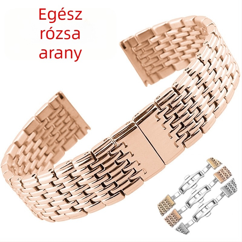 Rozsdamentes acél óraszíj Cheerful Strap márkától, 2023 téli kiadás, stílusok: üzleti, elegáns, minimalist, hétköznapi, irodai divat