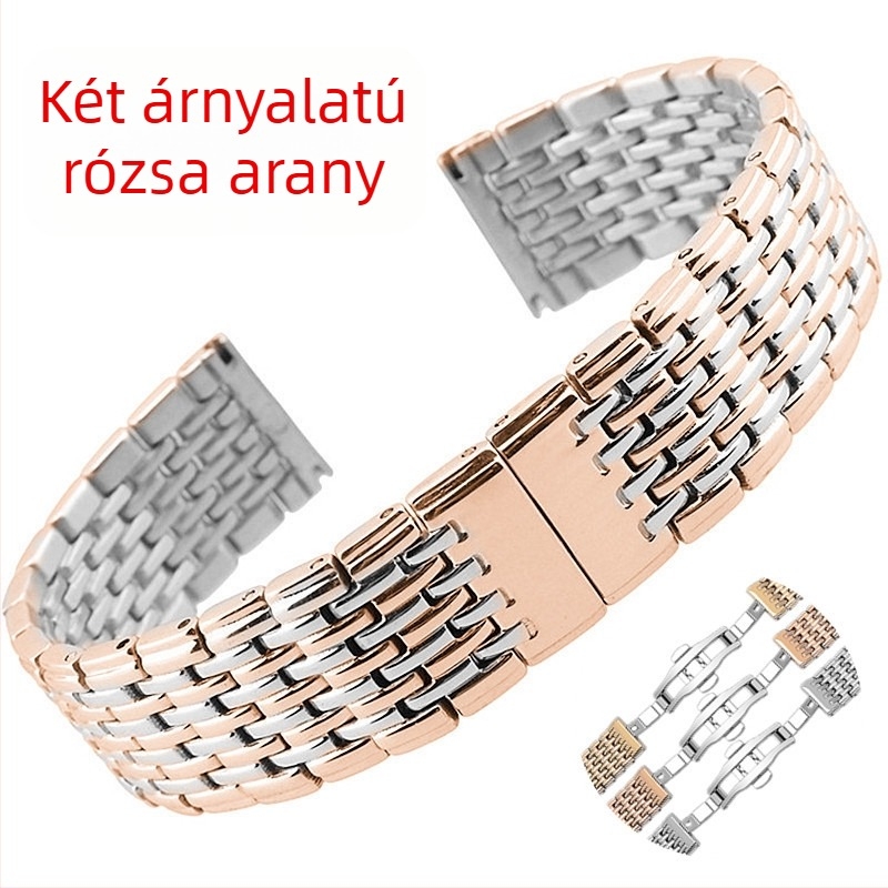 Rozsdamentes acél óraszíj Cheerful Strap márkától, 2023 téli kiadás, stílusok: üzleti, elegáns, minimalist, hétköznapi, irodai divat
