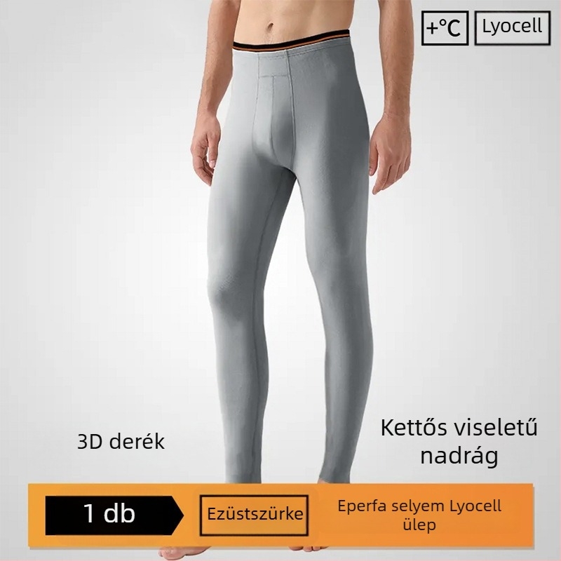 Férfi meleg őszi-téli nadrág, mulberry selyem és Lyocell keverékéből, kétoldalas, antibakteriális és atkák elleni, kényelmes viselet