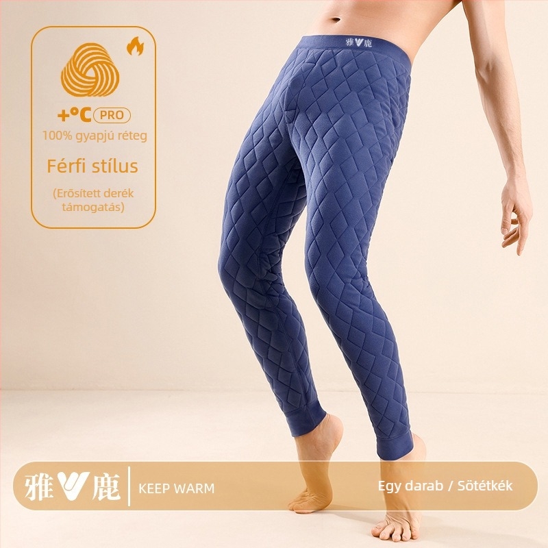 Gyapjú termosz nadrág, fleece béléssel, magas derekú, három réteg, extrán vastag 401–500 g/m², uniszex