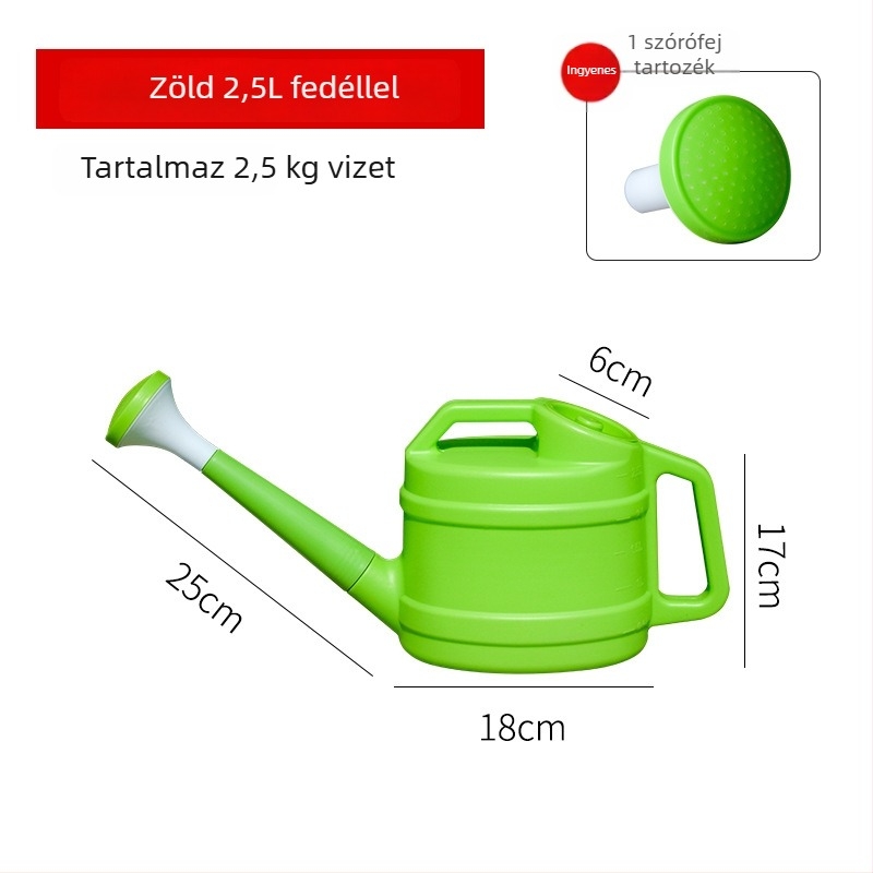 Műanyag öntözőkanna vastagított hosszú csővel