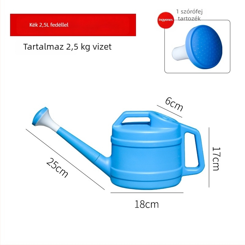 Műanyag öntözőkanna vastagított hosszú csővel