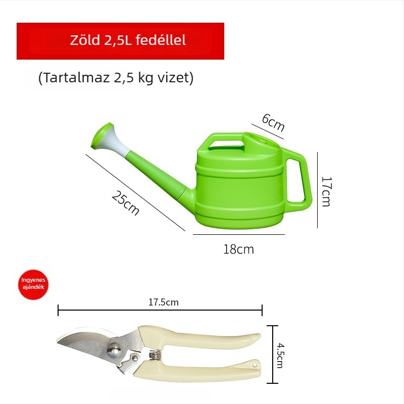 Műanyag öntözőkanna vastagított hosszú csővel
