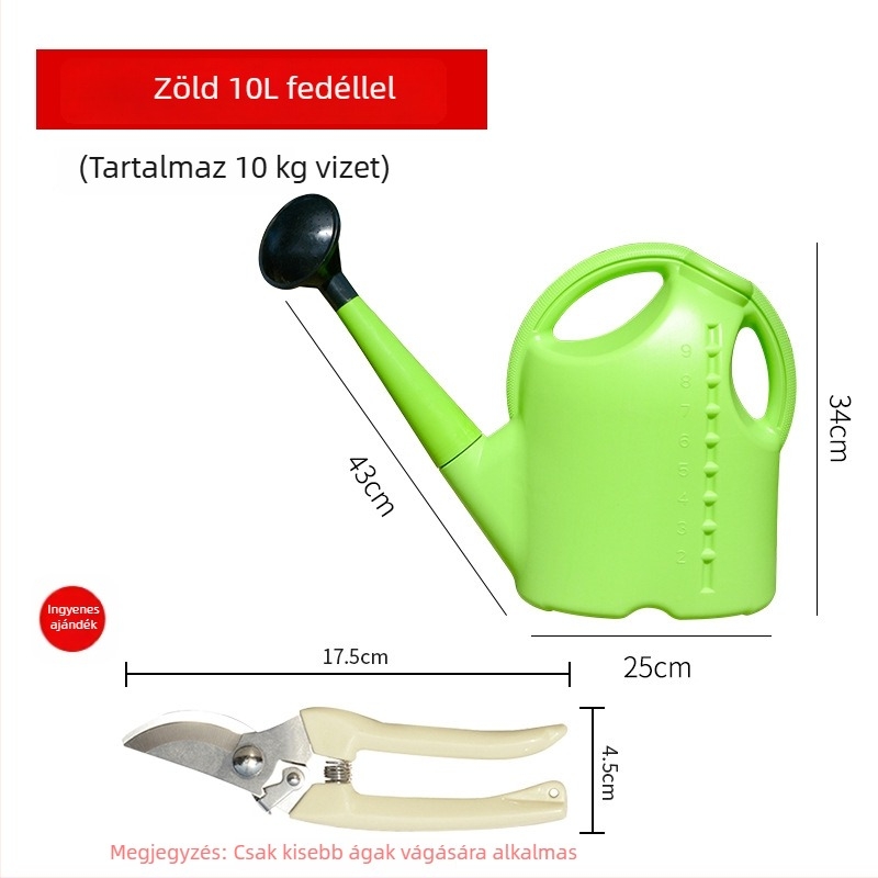 Műanyag öntözőkanna vastagított hosszú csővel