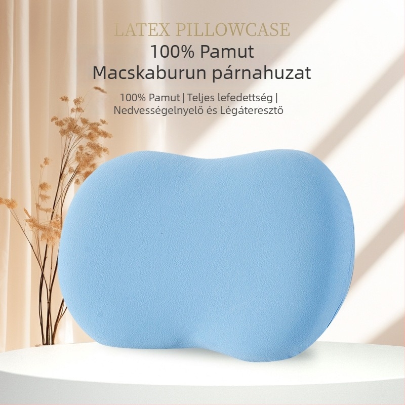 Macska pocak párnahuzat - egyszerű szövésű, 100% pamut, reaktív nyomtatás és festés, modern minimalizmus