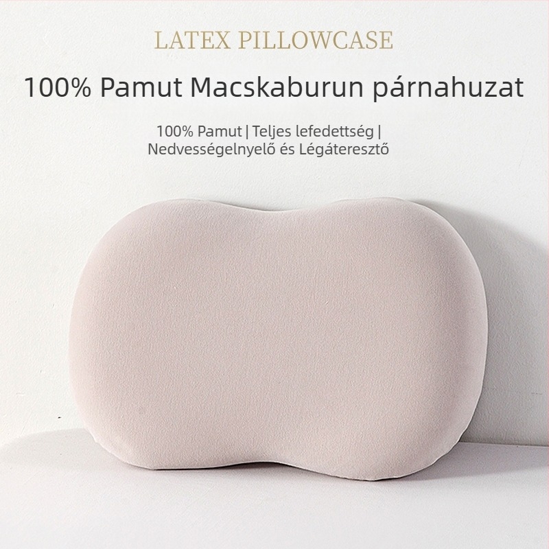 Macska pocak párnahuzat - egyszerű szövésű, 100% pamut, reaktív nyomtatás és festés, modern minimalizmus