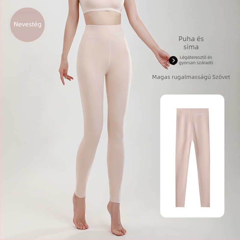 Női gyapjú-selyem termoszáró leggings, vastag fleece-bélés, magas derekú, varrás nélküli