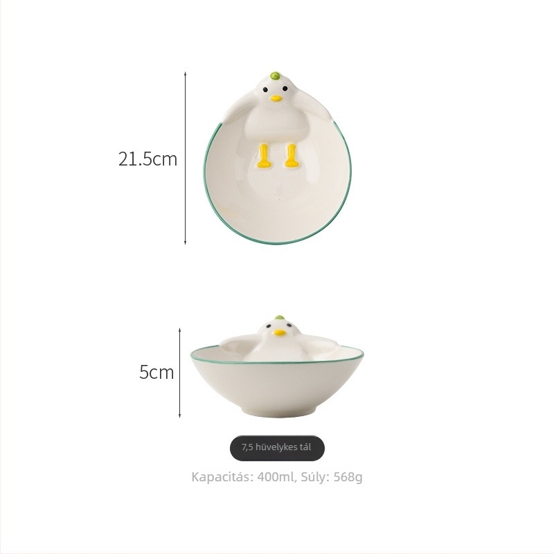 Gyerekeknek szóló kerámia étkészlet rajzfilmszerű stílussal – Wanjia, kerámia, rajzfilm dizájn, alkalmas gyerekeknek