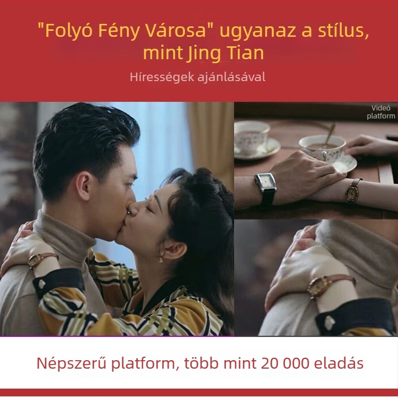 Új vintage-stílusú női karóra, vízálló, kis számlappal, bőr szíjjal, finom és kompakt kivitel