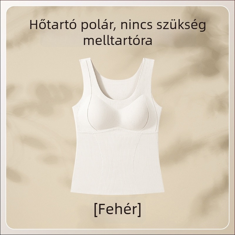 Őszi-téli termosz vest, dupla oldalú bolyhos felülettel, elasztikus formázás, egy darabos kivitel, melltartó nélkül, meleg